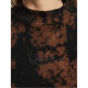 Karl Kani Γυναικεία μακρυμάνικη μπλούζα Small Signature Bleached Rib Knit LS Turtleneck